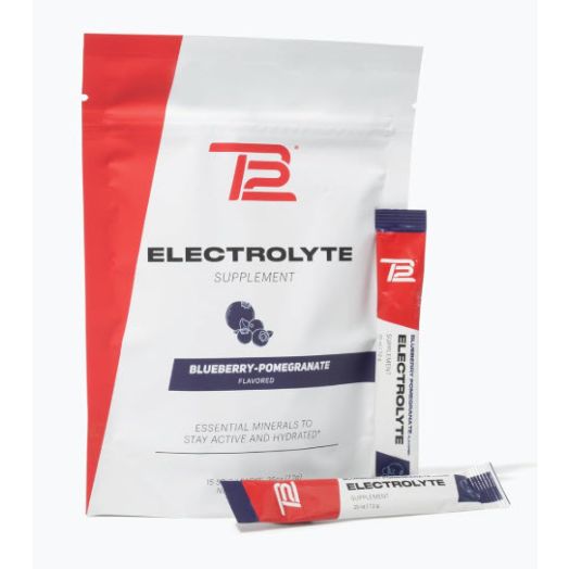 TB12 Electrolyte Supplement Powder for fast hydration by Tom Brady - Natural, easy to mix powder. Low Sugar, Low Calorie, Dairy Free, Vegan. Magnesium, Sodium, Potassium, Zinc. (Blueberry Pomegranate)