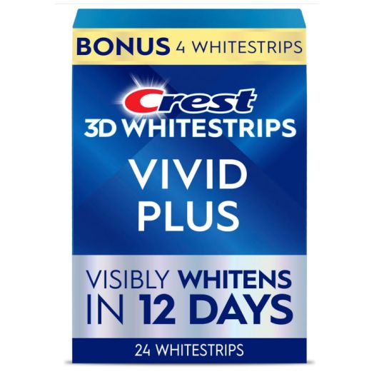 Crest 3D White Whitestrips Vivid Plus (Packaging May Vary)