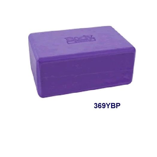 Body Sport Foam Yoga Block, 3 x 6 x 9 Inches Purple
