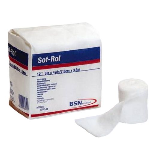BSN Medical Sof-Rol Absorbent Undercast Padding, 3 Inch x 4 Yard Pack of 12