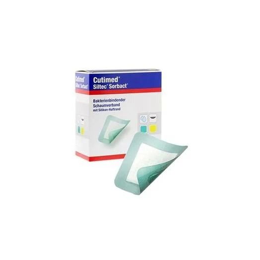 BSN Medical Cutimed Siltec Sorbact Dressing, 8 x 8 cm Box of 10
