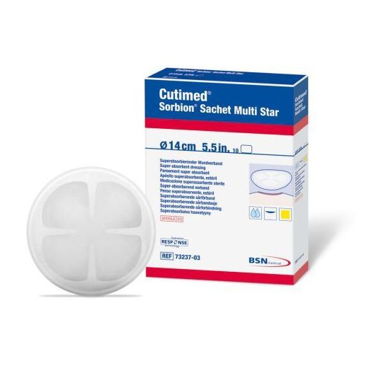 BSN Medical Cutimed Sorbion Sachet Multi Star Dressing, 14 cm Box of 10