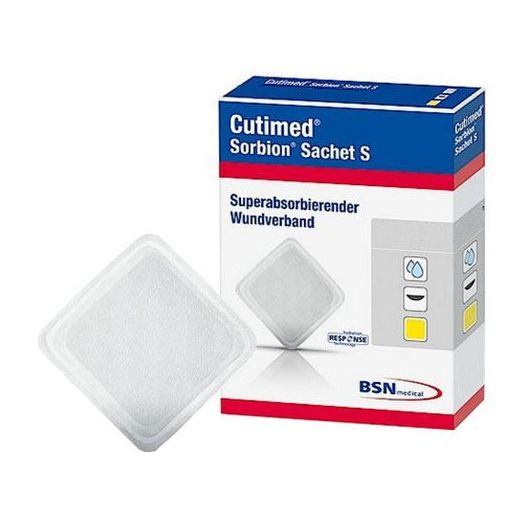 BSN Medical Cutimed Sorbion Sachet S Super Absorbent Wound Dressing, 10 x 10 cm