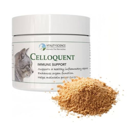 Vitality Science Celloquent For Cats | Enhanced Immune Support Formula | Maintains Proper Gut pH | Boosts Organ Function | Aids Detoxification and Healthy Inflammatory Response | 100% Safe and Natural