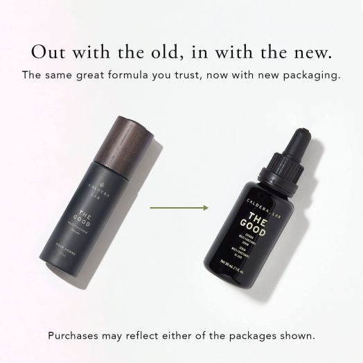 Caldera + Lab The Good | Men's Organic Moisturizing Face Serum for Dry, Sensitive, & Normal Skin – Vegan, Natural & Antioxidant Packed Skincare Facial Oil  (Packaging May Vary)