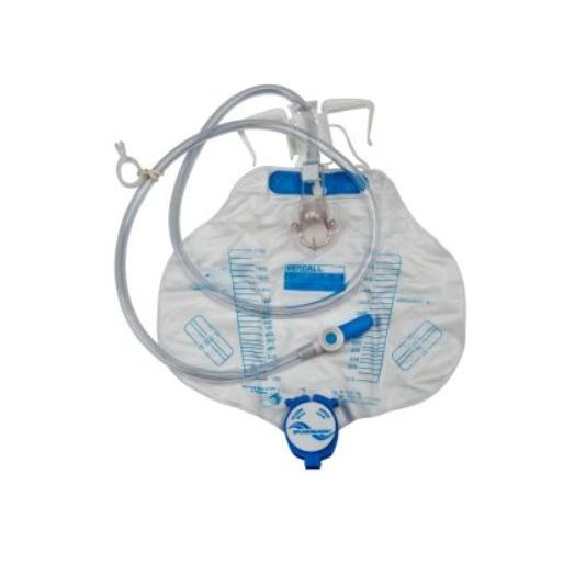 Cardinal Health Dover Urine Drainage Bag with Luer Lock Sampling, 2000 mL 48 Inch Tubing