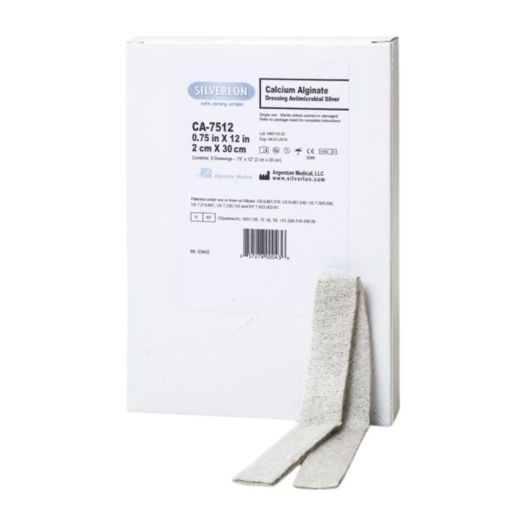 Cardinal Health Silverlon Calcium Alginate Dressing, 3/4 x 12 Inch Box of 5