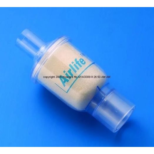 Cardinal Health Vyaire AirLife Hygroscopic Condenser Humidifier, Type I Adult 15mm 15/22mm Case of 50