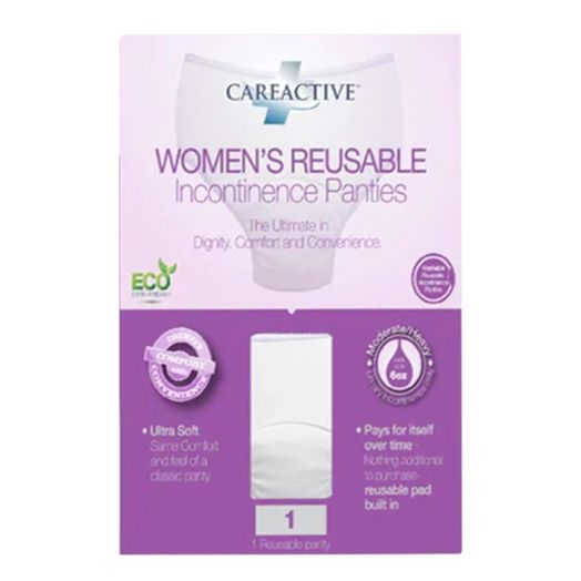 CareActive Ladies Reusable Incontinence Panties, Medium