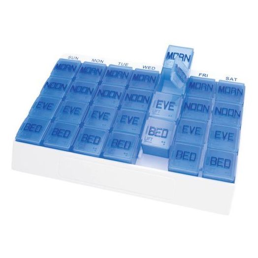 Carex MediChest Vitamin and Pill Organizer, Color Varies