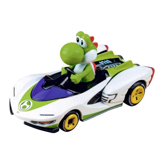 Carrera 64183 Mario Kart P-Wing Yoshi 1:43 Scale Analog Slot Car Racing Vehicle for Carrera GO!!! Slot Car Toy Race Track Sets