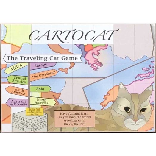 The Traveling Cat Game World Map Puzzle Board Game, 108 Pieces, Ages 13+