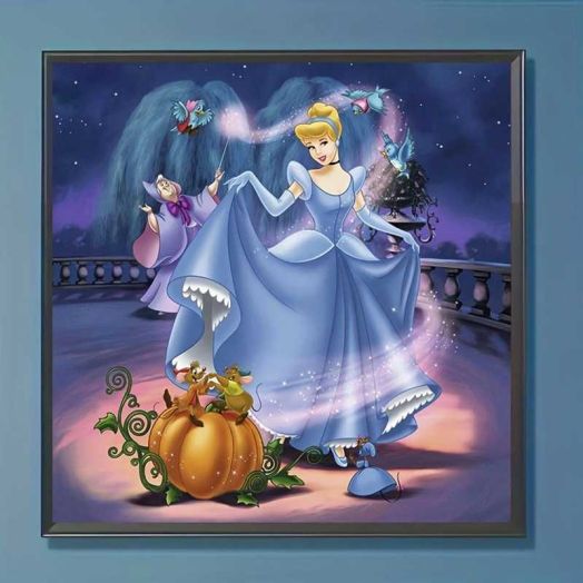Princess 5D Diy Diamond Art Painting Kits Cartoon Anime Characters Full Diamond Embroidery Mosaic Rhinestone Picture Art Crafts Home Wall Decor Gift