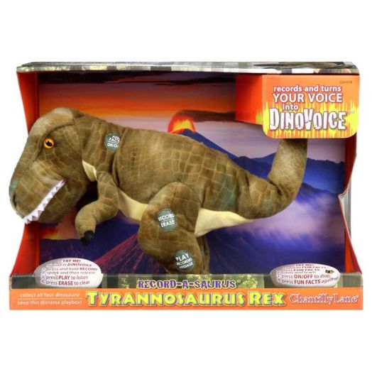 Chantilly Lane Record-A-Saurus - Tyrannosaurus Rex, Records Your Words and Replays with DinoVoice