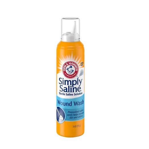 Church & Dwight Simply Saline Wound Wash First Aid Antiseptic, 7.4 oz Pump Spray