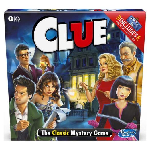 Clue Classic Mystery Board Game for Kids and Family Ages 8+, 2-6 Players ( Exclusive)