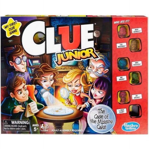 Clue Junior Classic Board Game for Kids and Family, Halloween Games for 2-6 players, 5+