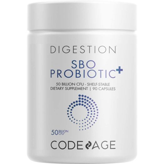 Codeage SBO Probiotics, 50 Billion CFUs Per Serving, Multi Strain Soil Based Organisms Blend and Organic Fermented Botanical Blend, Shelf-Stable, 90 Capsules