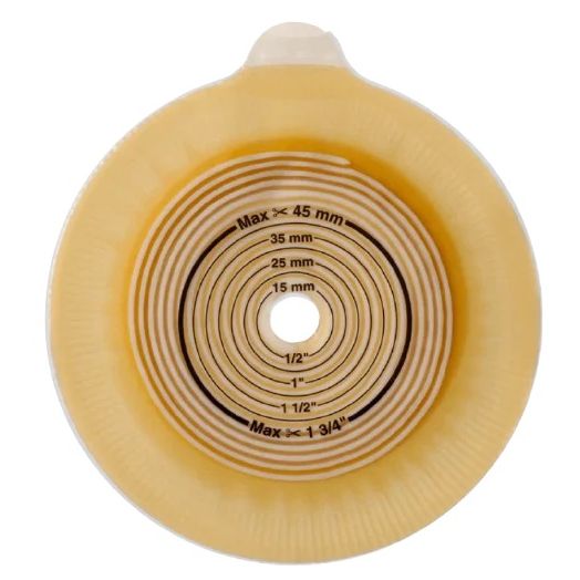 Coloplast Assura 2-Piece Skin Barrier, 3/8-2-1/4 Inch Flat Cut-To-Fit Blue Coupling