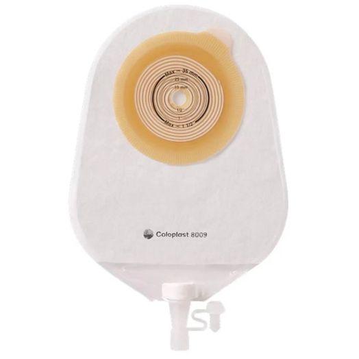 Coloplast Colokids Standard Wear 1-Piece Urostomy Pouch, Flat Cut-To-Fit Pediatric Transparent Box of 10