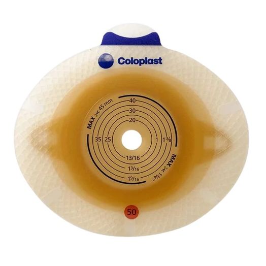 Coloplast SenSura Click Two-Piece Convex Light Skin Barrier, Cut-to-Fit 3/4 to 1-1/4 Inch 50mm Red