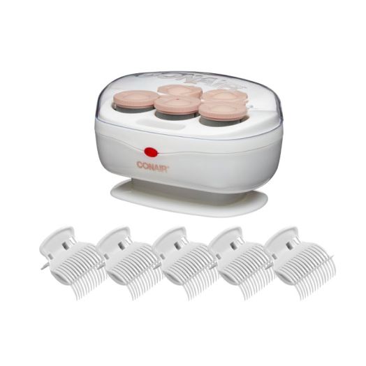 Conair Instant Heat Travel 1.5-Inch Hot Rollers, White, 5 Count