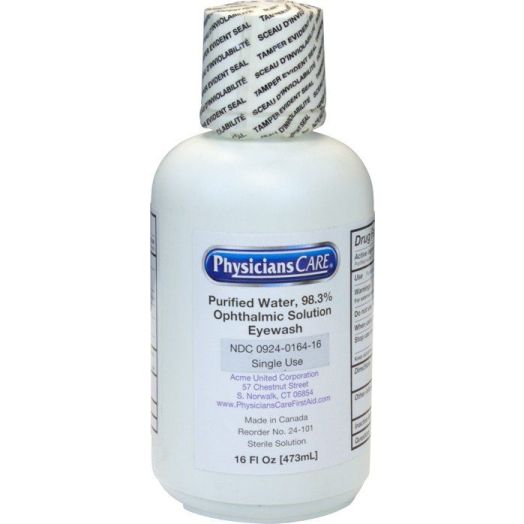 Connecticut CleanRoom PhysiciansCare Sterile Eyewash Solution, 16 oz