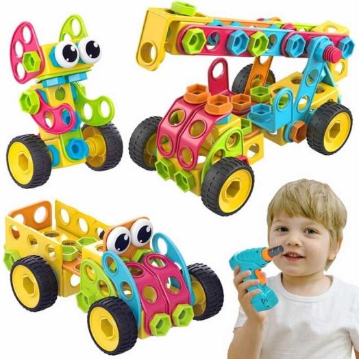 Contixo STEM Construction Engineering Set, Building Blocks Kit, Kids Toys Ages 5+, Boys & Girls - 223 Pcs