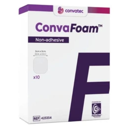 ConvaTec ConvaFoam Non-Adhesive Hydrofiber Foam Dressing, 4 x 4 Inch