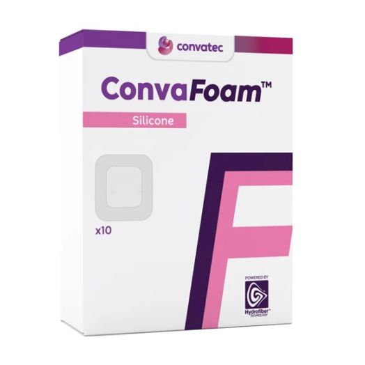 ConvaTec ConvaFoam™ Adhesive Silicone Hydrofiber™ Foam Dressing, 6 x 6 Inch Square