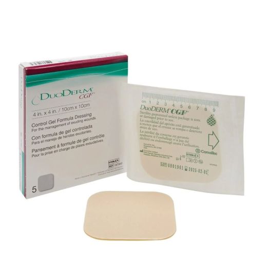 ConvaTec DuoDERM CGF Sterile Hydrocolloid Dressing, Square 4 x 4 Inch