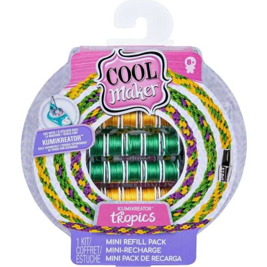 Cool Maker, KumiKreator Tropics Mini Fashion Pack Refill, Friendship Bracelet Activity Kit
