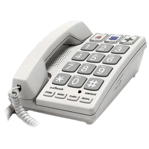 Cortelco Big Button ez Touch Corded Phone, Sand