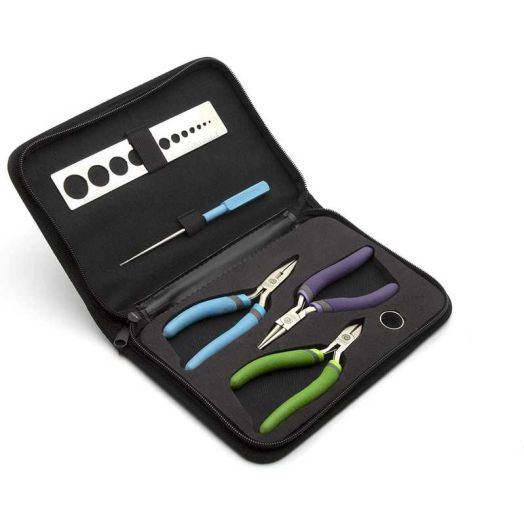 Cousin DIY Precision Comfort Tool Kit with Pliers, Reamer and Bead Sizer, Multicolor