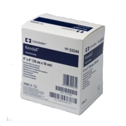 Covidien Kendall Border Foam Gentle Adhesion Dressing, 5.5 x 5.5 - 4 x 4 Inch Pad