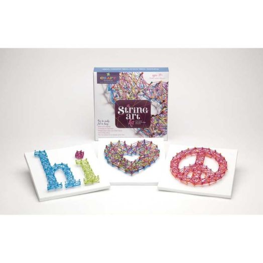 Craft-Tastic String Art Kit Includes 3 Canvases, 1 Kit
