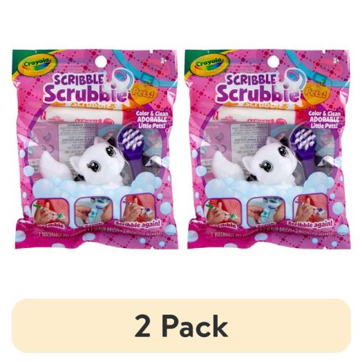 (2 pack) Crayola Scribble Scrubbie Pets, 1 Ct Mystery Toy with Washable Markers, Arts and Crafts, Creative Gifts for Kids, Ages 3+