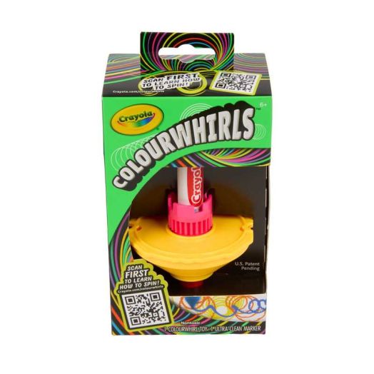 Crayola Colourwhirls, 1ct, Neon, Spin Art Toy with Washable Marker, Competition Game, Coloring Gifts for Kids, Ages 6+