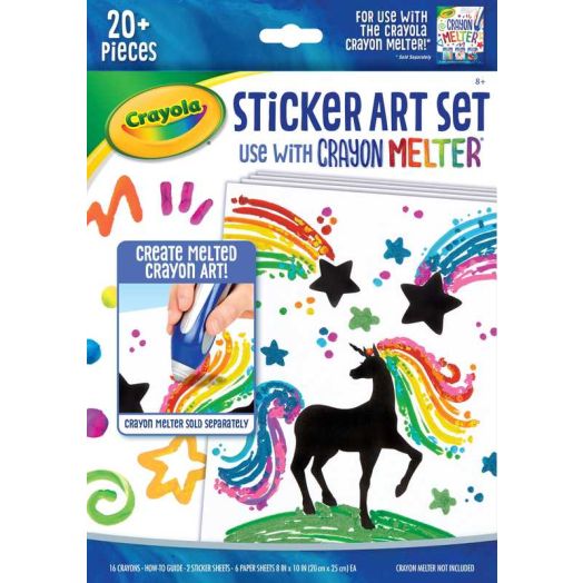 Crayola Crayon Melter Accessory Pack-Sticker Art 20/Pkg