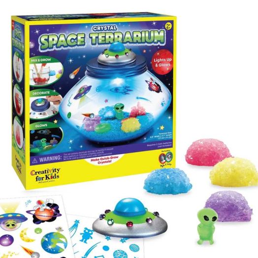 Creativity for Kids Crystal Space Terrarium - Child and Beginner Craft Kit for Boys and Girls