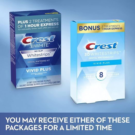 Crest 3D White Whitestrips Vivid Plus (Packaging May Vary)