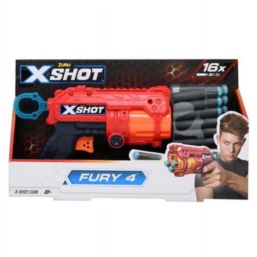 DDI X-Shot Fury 4 Dart Blaster Toy, 16 Darts Included