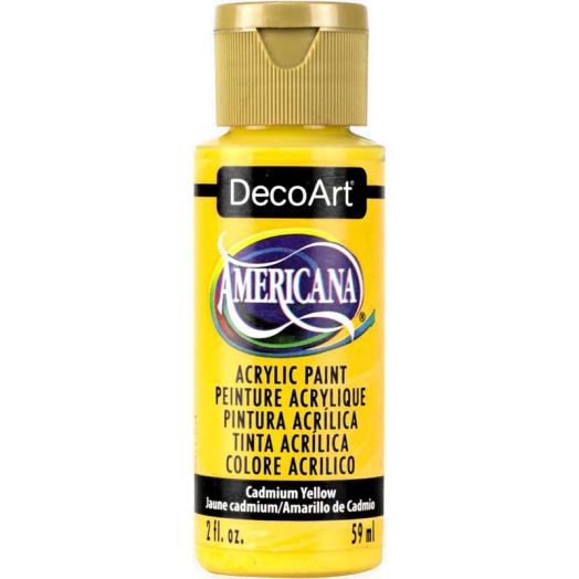 DecoArt Americana Acrylic Paint 2oz-Cadmium Yellow - Transparent