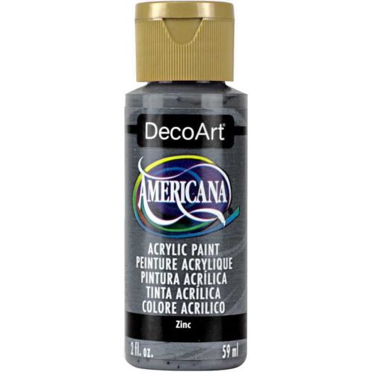 DecoArt Americana Acrylic Paint 2oz-Zinc - Opaque