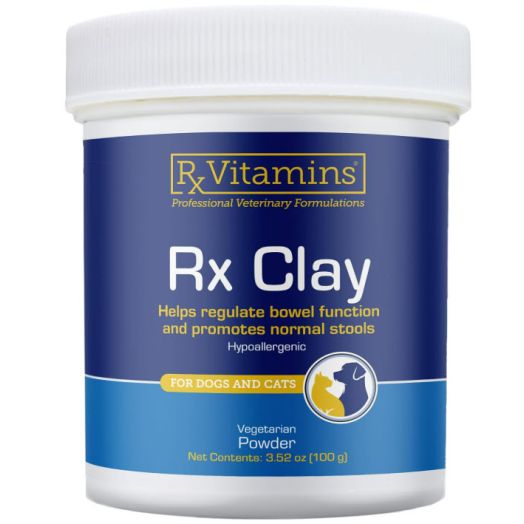 Rx Vitamins for Pets Rx Clay for Dogs and Cats - Helps Bowel Function and Normal Stools - Digestive Health - Powder 100g