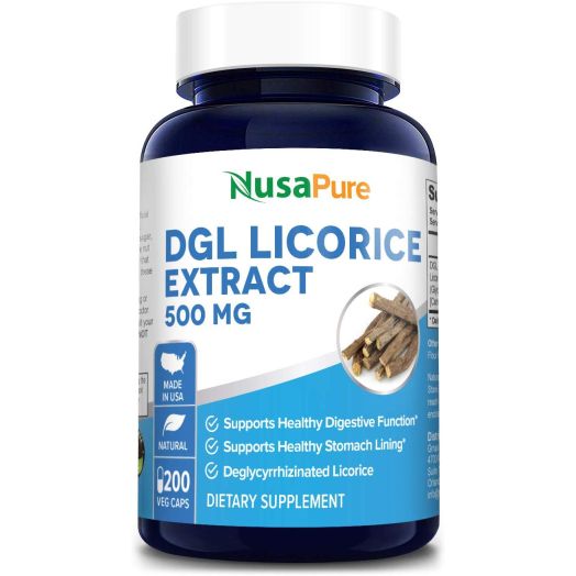 Best DGL Licorice Extract 500mg 200 capsules (NON-GMO and Gluten Free) - Supports Digestive and Respiratory Function