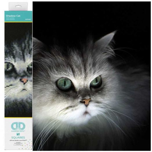 Diamond Dotz Shadow Cat Diamond Painting Kits for Adults - Diamond Art Kits a Relaxing Creative Craft Kit with Dotz Gems 9.8x12.6