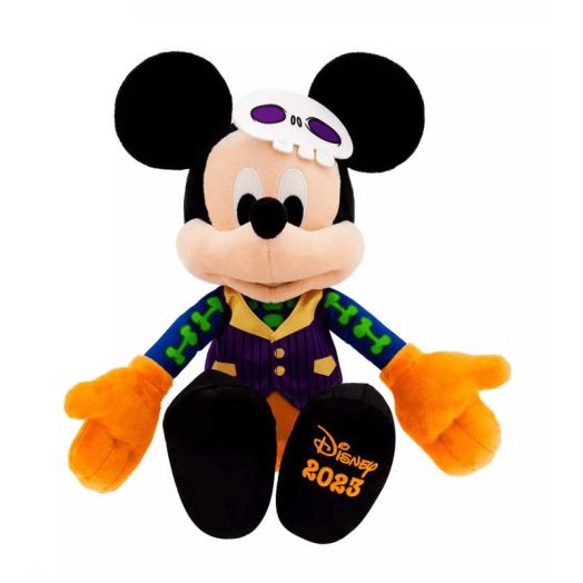 Disney 2023 Halloween Mickey Skeleton Glow in the Dark Plush New with Tag