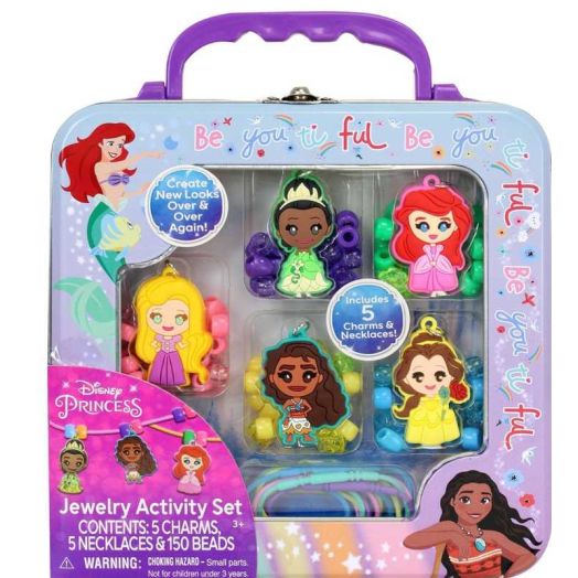 Disney Princess Necklace Activity Set in Tin Carry Case