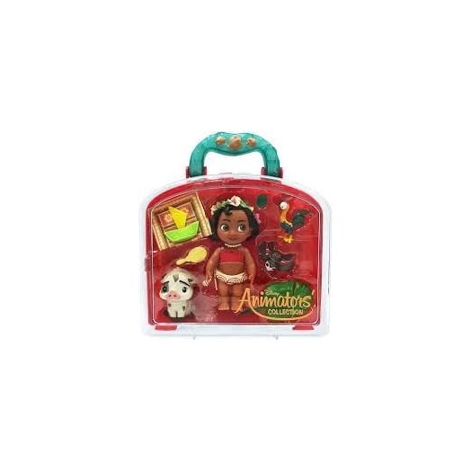 Disney Store Girl's Moana Animators' Collection Mini Doll Play Set
